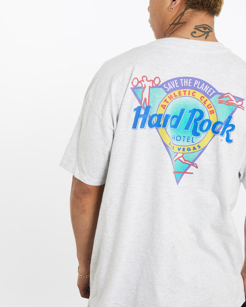 Vintage, 90s, Hard, Rock, Hotel, Tee, The Real Deal, size extra large, colour Grey, newtown, sydney, australia, thrift store, opshop, preloved, secondhand, sustainable, retro, antique, 70s, 80s, 90s, 2000s, 00s, fashion, clothing, streetwear, trendy, garment, style, boutique, store, shop, archive, sale, cheap, best, top, T-Shirts