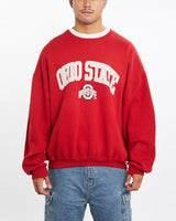 Vintage, 90s, Ohio, State, University, Sweatshirt, The Real Deal, size extra large, colour Red, newtown, sydney, australia, thrift store, opshop, preloved, secondhand, sustainable, retro, antique, 70s, 80s, 90s, 2000s, 00s, fashion, clothing, streetwear, trendy, garment, style, boutique, store, shop, archive, sale, cheap, best, top, Sweats and hoodies