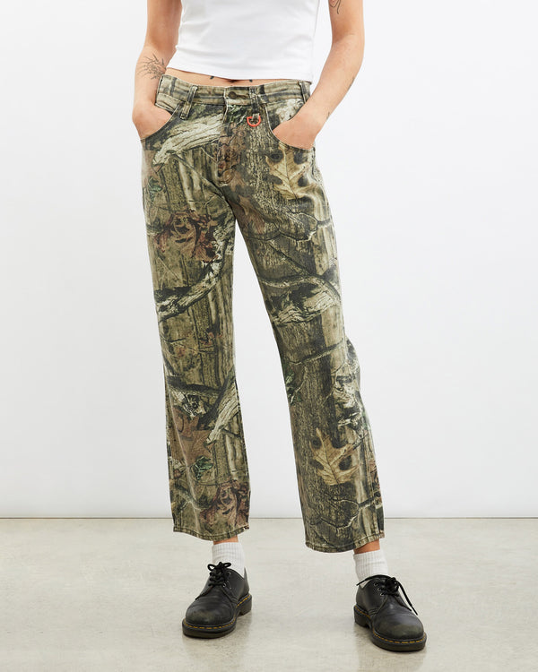 Vintage, Mossy, Oak, Realtree, Camo, Cargo, Pants, The Real Deal, size 28", colour Green, newtown, sydney, australia, thrift store, opshop, preloved, secondhand, sustainable, retro, antique, 70s, 80s, 90s, 2000s, 00s, fashion, clothing, streetwear, trendy, garment, style, boutique, store, shop, archive, sale, cheap, best, top, Pants
