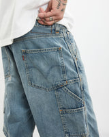 Vintage Levi's Denim Carpenter Shorts <br>31" , The Real Deal , newtown, sydney, australia, thrift store, opshop, preloved, secondhand, sustainable, retro, antique, 70s, 80s, 90s, 2000s, 00s, fashion, clothing, streetwear, trendy, garment, style, boutique, store, shop, archive, sale, cheap, best, top