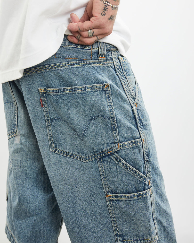 Vintage Levi's Denim Carpenter Shorts <br>31" , The Real Deal , newtown, sydney, australia, thrift store, opshop, preloved, secondhand, sustainable, retro, antique, 70s, 80s, 90s, 2000s, 00s, fashion, clothing, streetwear, trendy, garment, style, boutique, store, shop, archive, sale, cheap, best, top