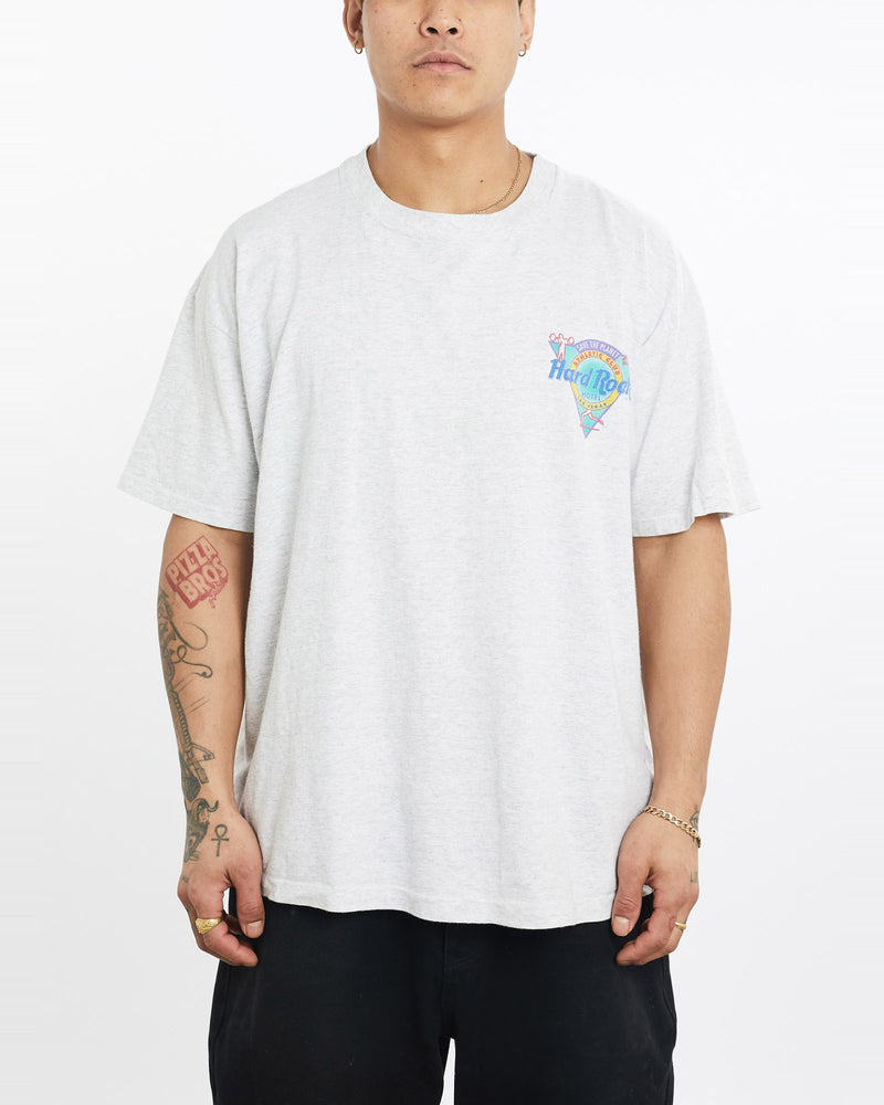 Vintage, 90s, Hard, Rock, Hotel, Tee, The Real Deal, size extra large, colour Grey, newtown, sydney, australia, thrift store, opshop, preloved, secondhand, sustainable, retro, antique, 70s, 80s, 90s, 2000s, 00s, fashion, clothing, streetwear, trendy, garment, style, boutique, store, shop, archive, sale, cheap, best, top, T-Shirts