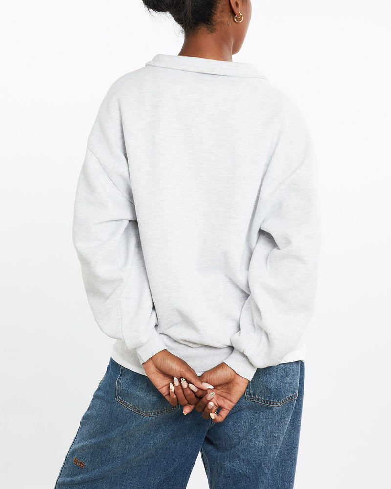 Vintage, 1996, Aids, Pledge, Walk, Quarter, Zip, Sweatshirt, The Real Deal, size medium, colour Grey, newtown, sydney, australia, thrift store, opshop, preloved, secondhand, sustainable, retro, antique, 70s, 80s, 90s, 2000s, 00s, fashion, clothing, streetwear, trendy, garment, style, boutique, store, shop, archive, sale, cheap, best, top, Sweats and hoodies