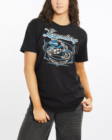 Harley, Davidson, Tampa, Florida, Tee, The Real Deal, size medium, colour Black, newtown, sydney, australia, thrift store, opshop, preloved, secondhand, sustainable, retro, antique, 70s, 80s, 90s, 2000s, 00s, fashion, clothing, streetwear, trendy, garment, style, boutique, store, shop, archive, sale, cheap, best, top, T-Shirts