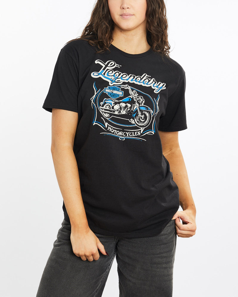 Harley, Davidson, Tampa, Florida, Tee, The Real Deal, size medium, colour Black, newtown, sydney, australia, thrift store, opshop, preloved, secondhand, sustainable, retro, antique, 70s, 80s, 90s, 2000s, 00s, fashion, clothing, streetwear, trendy, garment, style, boutique, store, shop, archive, sale, cheap, best, top, T-Shirts