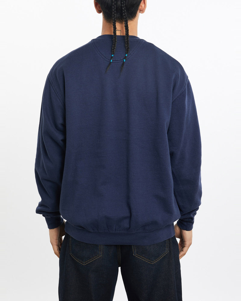 Vintage, MLB, Detroit, Tigers, Sweatshirt, The Real Deal, size large, colour Navy, newtown, sydney, australia, thrift store, opshop, preloved, secondhand, sustainable, retro, antique, 70s, 80s, 90s, 2000s, 00s, fashion, clothing, streetwear, trendy, garment, style, boutique, store, shop, archive, sale, cheap, best, top, Sweats and hoodies