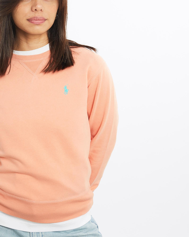Vintage, Ralph, Lauren, Polo, Sport, Sweatshirt, The Real Deal, size double extra small, colour Orange, newtown, sydney, australia, thrift store, opshop, preloved, secondhand, sustainable, retro, antique, 70s, 80s, 90s, 2000s, 00s, fashion, clothing, streetwear, trendy, garment, style, boutique, store, shop, archive, sale, cheap, best, top, Sweats and hoodies