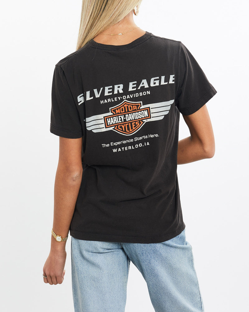 Vintage, Harley, Davidson, Tee, The Real Deal, size extra small, colour Black, newtown, sydney, australia, thrift store, opshop, preloved, secondhand, sustainable, retro, antique, 70s, 80s, 90s, 2000s, 00s, fashion, clothing, streetwear, trendy, garment, style, boutique, store, shop, archive, sale, cheap, best, top, T-Shirts