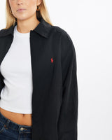 Vintage, 90s, Polo, Ralph, Lauren, Harrington, Jacket, The Real Deal, size medium, colour Black, newtown, sydney, australia, thrift store, opshop, preloved, secondhand, sustainable, retro, antique, 70s, 80s, 90s, 2000s, 00s, fashion, clothing, streetwear, trendy, garment, style, boutique, store, shop, archive, sale, cheap, best, top, Jackets