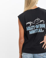 Vintage, Harley, Davidson, Tank, The Real Deal, size extra small, colour Black, newtown, sydney, australia, thrift store, opshop, preloved, secondhand, sustainable, retro, antique, 70s, 80s, 90s, 2000s, 00s, fashion, clothing, streetwear, trendy, garment, style, boutique, store, shop, archive, sale, cheap, best, top, T-Shirts