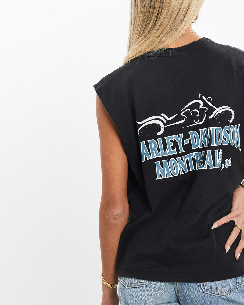 Vintage, Harley, Davidson, Tank, The Real Deal, size extra small, colour Black, newtown, sydney, australia, thrift store, opshop, preloved, secondhand, sustainable, retro, antique, 70s, 80s, 90s, 2000s, 00s, fashion, clothing, streetwear, trendy, garment, style, boutique, store, shop, archive, sale, cheap, best, top, T-Shirts