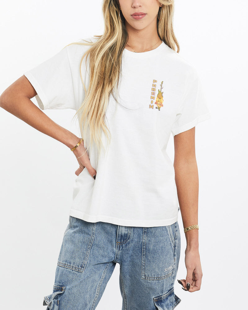 Vintage, 90s, Hard, Rock, Cafe, Tee, The Real Deal, size extra small, colour White, newtown, sydney, australia, thrift store, opshop, preloved, secondhand, sustainable, retro, antique, 70s, 80s, 90s, 2000s, 00s, fashion, clothing, streetwear, trendy, garment, style, boutique, store, shop, archive, sale, cheap, best, top, T-Shirts