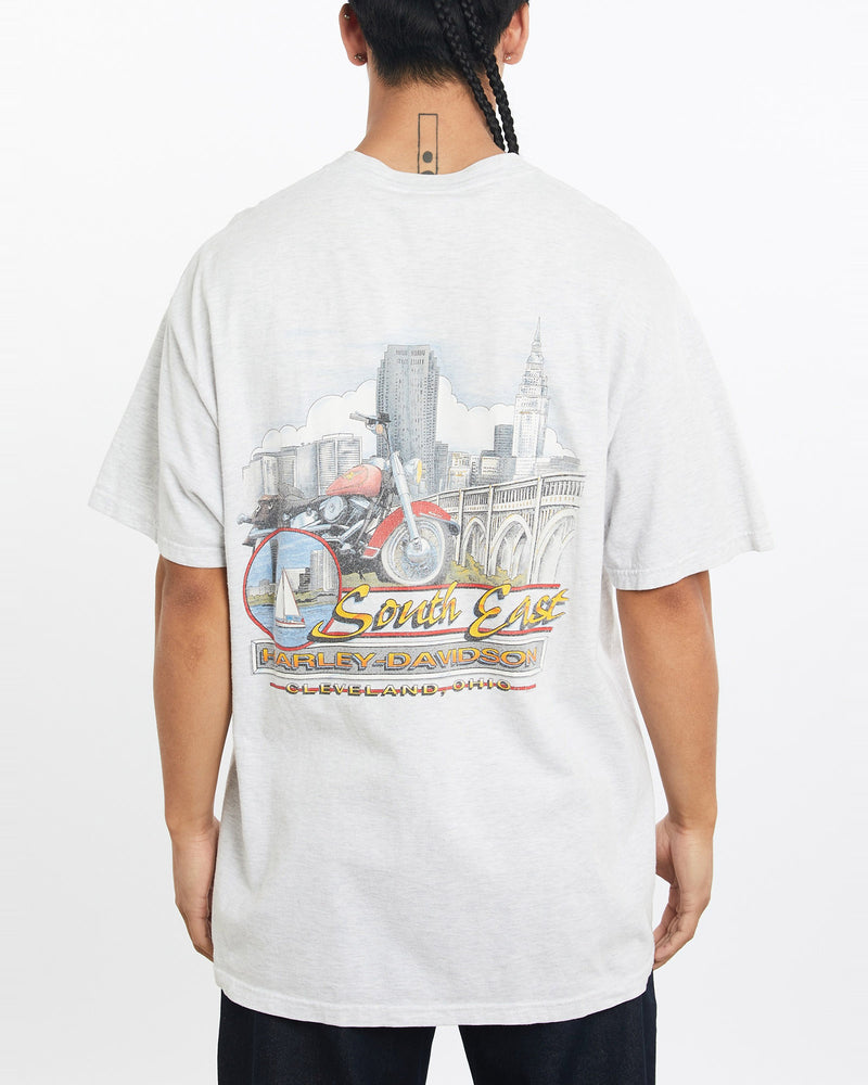 Vintage, Harley, Davidson, Tee, The Real Deal, size extra large, colour Grey, newtown, sydney, australia, thrift store, opshop, preloved, secondhand, sustainable, retro, antique, 70s, 80s, 90s, 2000s, 00s, fashion, clothing, streetwear, trendy, garment, style, boutique, store, shop, archive, sale, cheap, best, top, T-Shirts