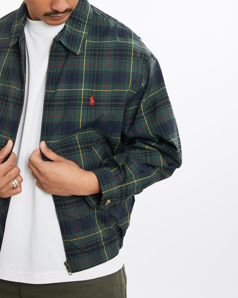 Vintage, 90s, Polo, Ralph, Lauren, Harrington, Jacket, The Real Deal, size medium, colour Multicolour, newtown, sydney, australia, thrift store, opshop, preloved, secondhand, sustainable, retro, antique, 70s, 80s, 90s, 2000s, 00s, fashion, clothing, streetwear, trendy, garment, style, boutique, store, shop, archive, sale, cheap, best, top, Jackets