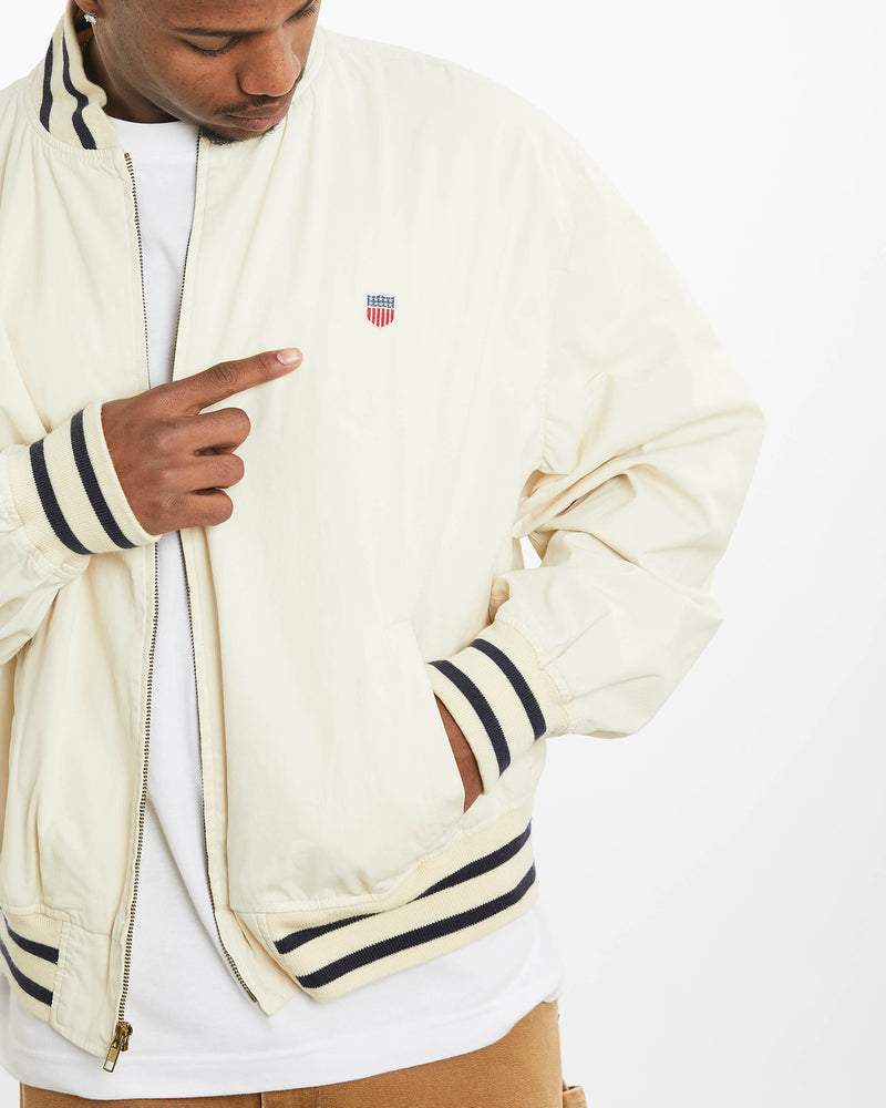 Vintage 90s Polo Ralph Lauren 'K Swiss' Bomber Jacket <br>XL , The Real Deal , newtown, sydney, australia, thrift store, opshop, preloved, secondhand, sustainable, retro, antique, 70s, 80s, 90s, 2000s, 00s, fashion, clothing, streetwear, trendy, garment, style, boutique, store, shop, archive, sale, cheap, best, top