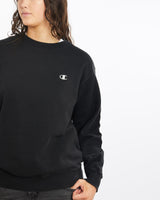 Vintage, Champion, Sweatshirt, The Real Deal, size medium, colour Black, newtown, sydney, australia, thrift store, opshop, preloved, secondhand, sustainable, retro, antique, 70s, 80s, 90s, 2000s, 00s, fashion, clothing, streetwear, trendy, garment, style, boutique, store, shop, archive, sale, cheap, best, top, Sweats and hoodies