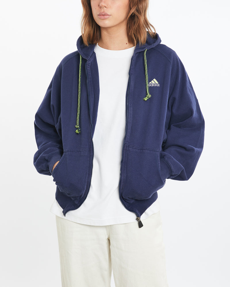 Vintage 90s Adidas Hooded Sweatshirt <br>M , The Real Deal , newtown, sydney, australia, thrift store, opshop, preloved, secondhand, sustainable, retro, antique, 70s, 80s, 90s, 2000s, 00s, fashion, clothing, streetwear, trendy, garment, style, boutique, store, shop, archive, sale, cheap, best, top