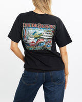 Vintage, Harley, Davidson, Tee, The Real Deal, size medium, colour Black, newtown, sydney, australia, thrift store, opshop, preloved, secondhand, sustainable, retro, antique, 70s, 80s, 90s, 2000s, 00s, fashion, clothing, streetwear, trendy, garment, style, boutique, store, shop, archive, sale, cheap, best, top, T-Shirts