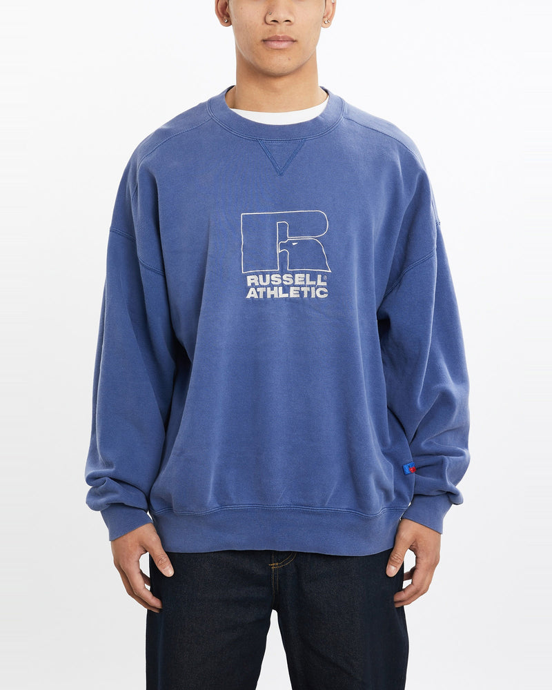 Vintage, 90s, Russell, Athletic, Sweatshirt, The Real Deal, size extra large, colour Blue, newtown, sydney, australia, thrift store, opshop, preloved, secondhand, sustainable, retro, antique, 70s, 80s, 90s, 2000s, 00s, fashion, clothing, streetwear, trendy, garment, style, boutique, store, shop, archive, sale, cheap, best, top, Sweats and hoodies