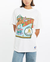 Vintage, 1989, MLB, Oakland, Athletics, Tee, The Real Deal, size small, colour White, newtown, sydney, australia, thrift store, opshop, preloved, secondhand, sustainable, retro, antique, 70s, 80s, 90s, 2000s, 00s, fashion, clothing, streetwear, trendy, garment, style, boutique, store, shop, archive, sale, cheap, best, top, T-Shirts