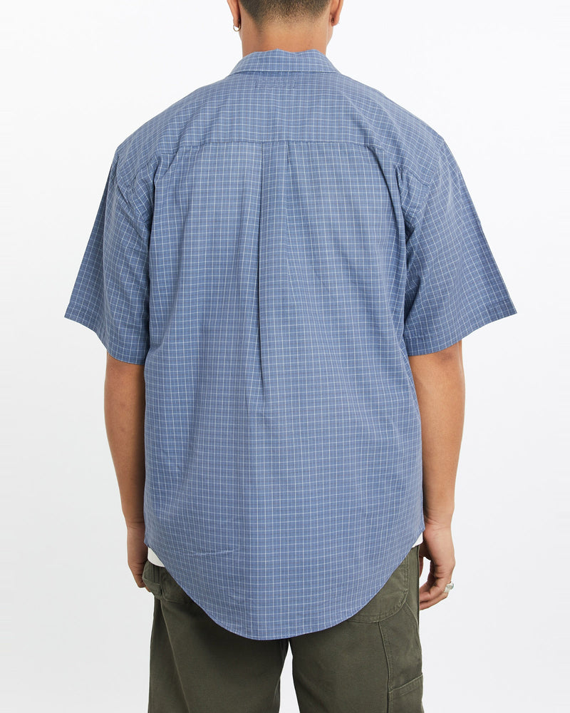 Vintage, 90s, Polo, Ralph, Lauren, Short, Sleeve, Button, Up, Shirt, The Real Deal, size large, colour Blue, newtown, sydney, australia, thrift store, opshop, preloved, secondhand, sustainable, retro, antique, 70s, 80s, 90s, 2000s, 00s, fashion, clothing, streetwear, trendy, garment, style, boutique, store, shop, archive, sale, cheap, best, top, Shirts