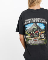 Vintage, Harley, Davidson, Tee, The Real Deal, size medium, colour Black, newtown, sydney, australia, thrift store, opshop, preloved, secondhand, sustainable, retro, antique, 70s, 80s, 90s, 2000s, 00s, fashion, clothing, streetwear, trendy, garment, style, boutique, store, shop, archive, sale, cheap, best, top, T-Shirts