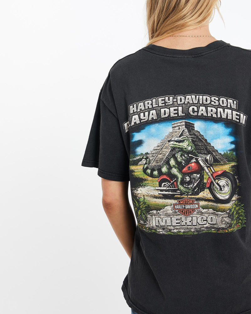 Vintage, Harley, Davidson, Tee, The Real Deal, size medium, colour Black, newtown, sydney, australia, thrift store, opshop, preloved, secondhand, sustainable, retro, antique, 70s, 80s, 90s, 2000s, 00s, fashion, clothing, streetwear, trendy, garment, style, boutique, store, shop, archive, sale, cheap, best, top, T-Shirts