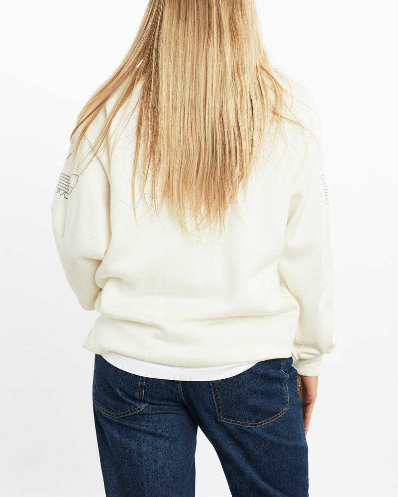 Vintage, 80s, Adidas, Mock, Neck, Sweatshirt, The Real Deal, size medium, colour Beige, newtown, sydney, australia, thrift store, opshop, preloved, secondhand, sustainable, retro, antique, 70s, 80s, 90s, 2000s, 00s, fashion, clothing, streetwear, trendy, garment, style, boutique, store, shop, archive, sale, cheap, best, top, Sweats and hoodies