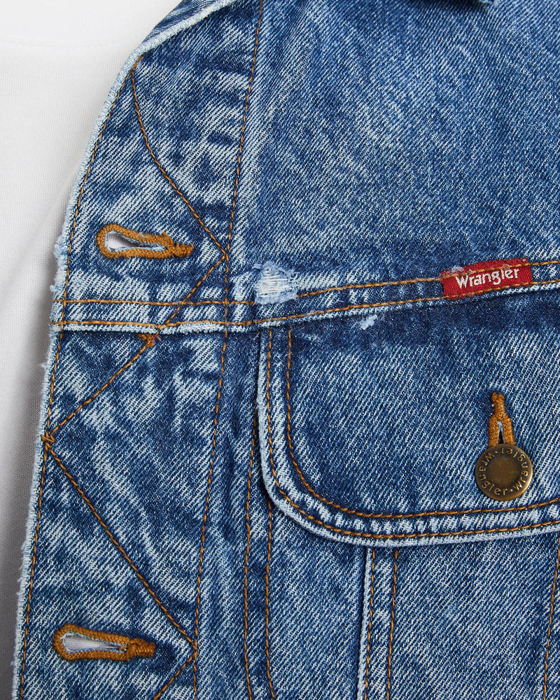 Vintage, Wrangler, Blanket, Lined, Denim, Jacket, The Real Deal, size extra large, colour Blue, newtown, sydney, australia, thrift store, opshop, preloved, secondhand, sustainable, retro, antique, 70s, 80s, 90s, 2000s, 00s, fashion, clothing, streetwear, trendy, garment, style, boutique, store, shop, archive, sale, cheap, best, top, Jackets