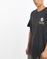 Vintage, 90s, NFL, Pittsburgh, Steelers, Tee, The Real Deal, size large, colour Black, newtown, sydney, australia, thrift store, opshop, preloved, secondhand, sustainable, retro, antique, 70s, 80s, 90s, 2000s, 00s, fashion, clothing, streetwear, trendy, garment, style, boutique, store, shop, archive, sale, cheap, best, top, T-Shirts