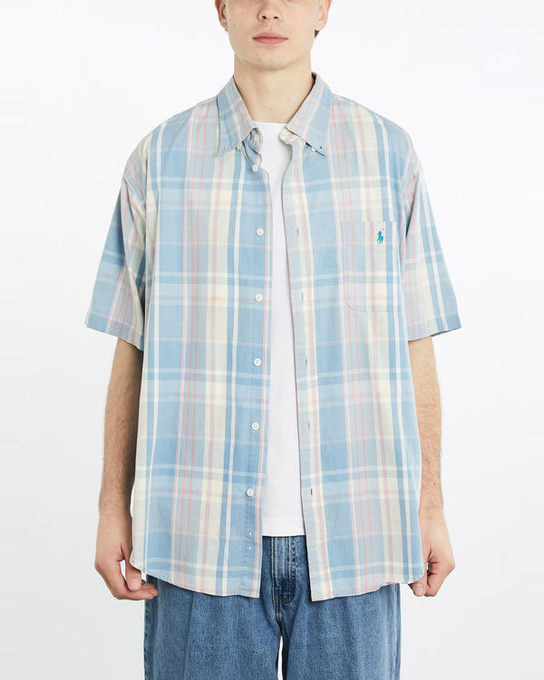 Vintage, 90s, Polo, Ralph, Lauren, Short, Sleeve, Button, Up, Shirt, The Real Deal, size extra large, colour Multicolour, newtown, sydney, australia, thrift store, opshop, preloved, secondhand, sustainable, retro, antique, 70s, 80s, 90s, 2000s, 00s, fashion, clothing, streetwear, trendy, garment, style, boutique, store, shop, archive, sale, cheap, best, top, Shirts