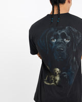 Vintage, Labrador, Tee, The Real Deal, size large, colour Black, newtown, sydney, australia, thrift store, opshop, preloved, secondhand, sustainable, retro, antique, 70s, 80s, 90s, 2000s, 00s, fashion, clothing, streetwear, trendy, garment, style, boutique, store, shop, archive, sale, cheap, best, top, T-Shirts