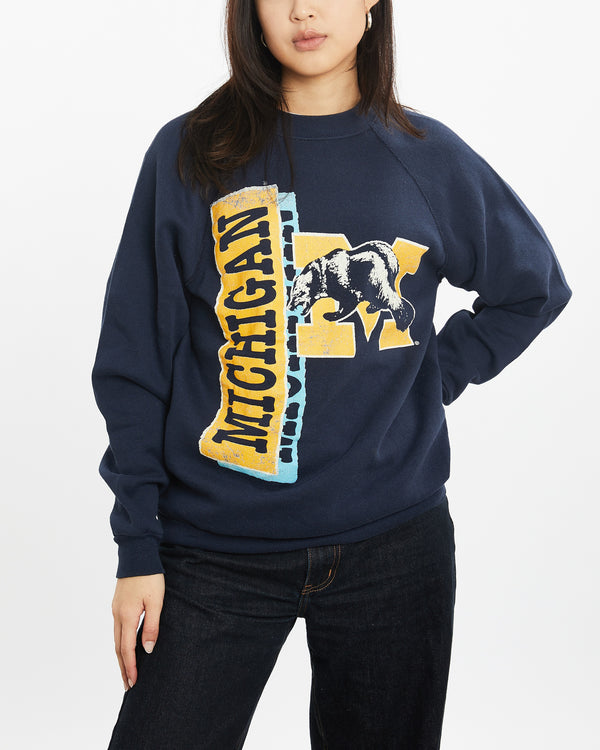 Vintage 90s NCAA University of Michigan Wolverines Sweatshirt <br>S , The Real Deal , newtown, sydney, australia, thrift store, opshop, preloved, secondhand, sustainable, retro, antique, 70s, 80s, 90s, 2000s, 00s, fashion, clothing, streetwear, trendy, garment, style, boutique, store, shop, archive, sale, cheap, best, top