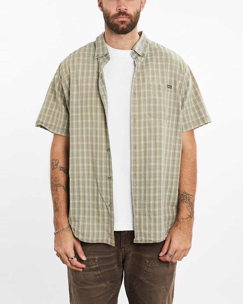 Vintage, Eddie, Bauer, Short, Sleeve, Button, Up, Shirt, The Real Deal, size extra large, colour Green, newtown, sydney, australia, thrift store, opshop, preloved, secondhand, sustainable, retro, antique, 70s, 80s, 90s, 2000s, 00s, fashion, clothing, streetwear, trendy, garment, style, boutique, store, shop, archive, sale, cheap, best, top, Shirts