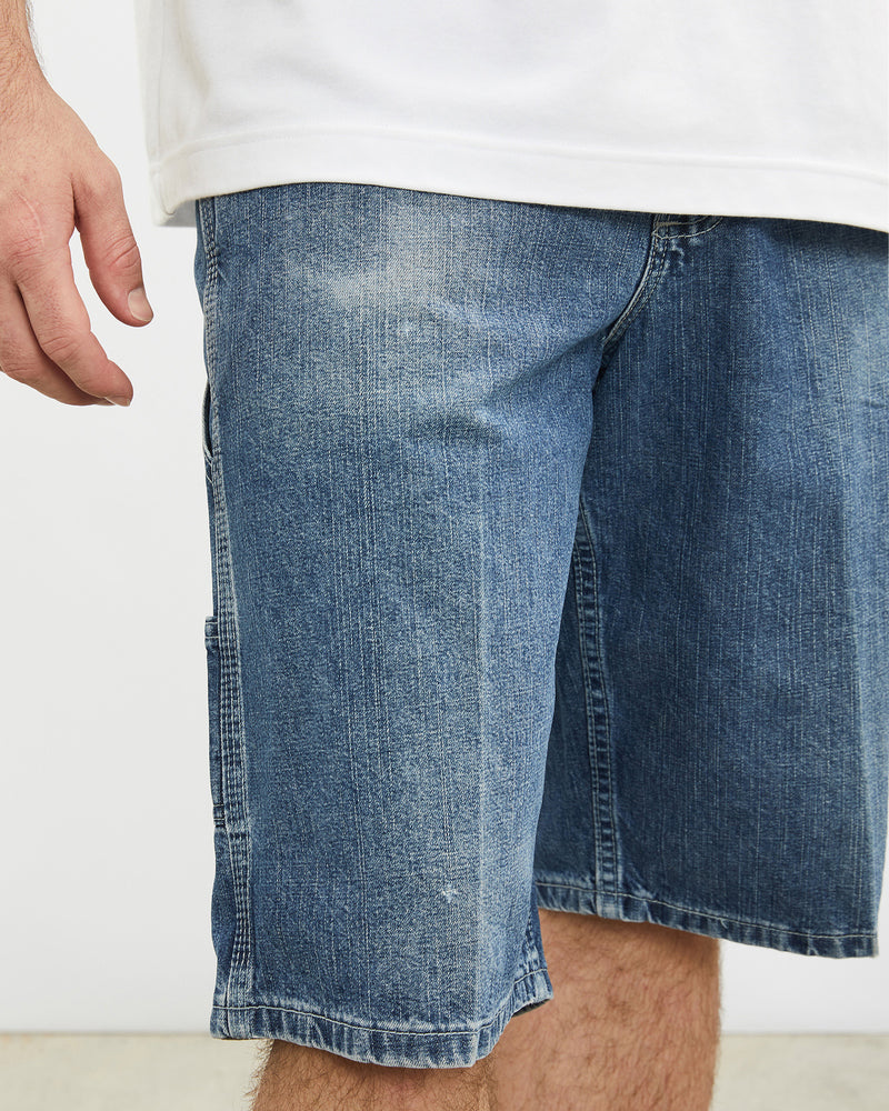 Vintage Lee Denim Carpenter Shorts <br>32" , The Real Deal , newtown, sydney, australia, thrift store, opshop, preloved, secondhand, sustainable, retro, antique, 70s, 80s, 90s, 2000s, 00s, fashion, clothing, streetwear, trendy, garment, style, boutique, store, shop, archive, sale, cheap, best, top