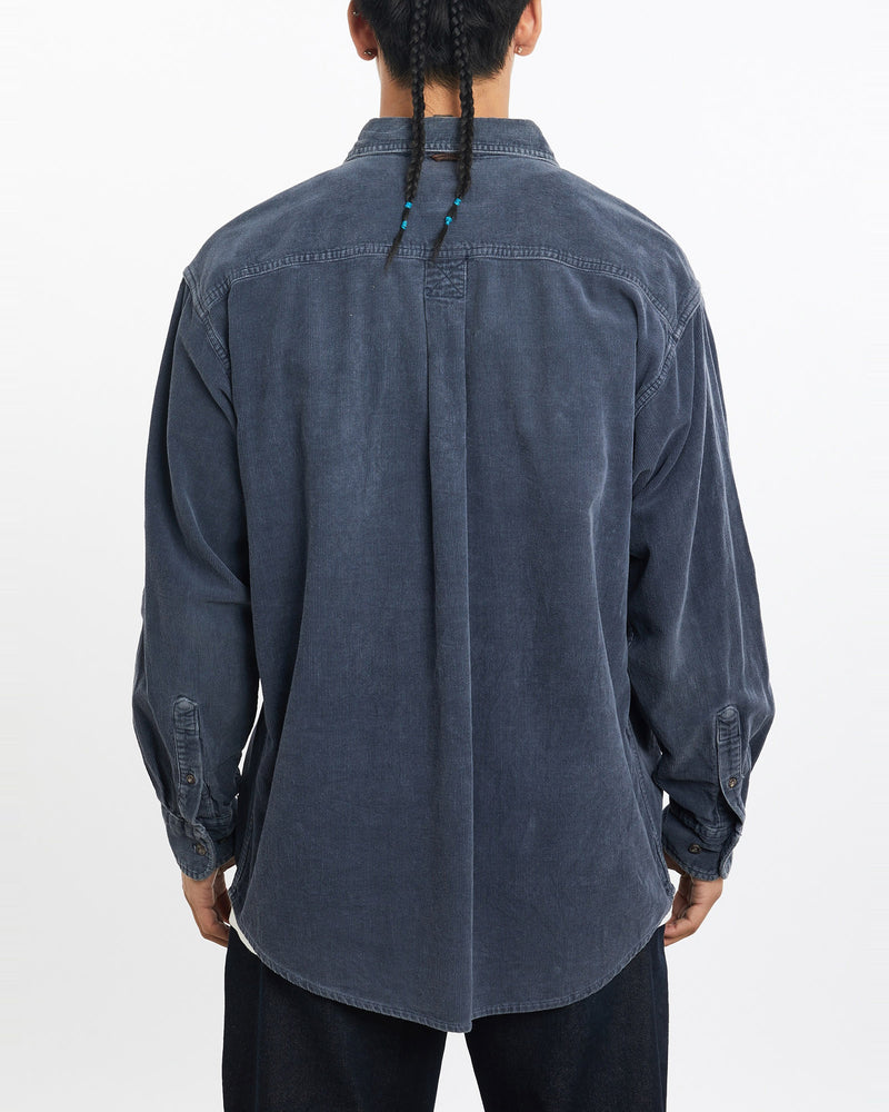 Vintage, Timberland, Corduroy, Button, Up, Shirt, The Real Deal, size large, colour Navy, newtown, sydney, australia, thrift store, opshop, preloved, secondhand, sustainable, retro, antique, 70s, 80s, 90s, 2000s, 00s, fashion, clothing, streetwear, trendy, garment, style, boutique, store, shop, archive, sale, cheap, best, top, Shirts