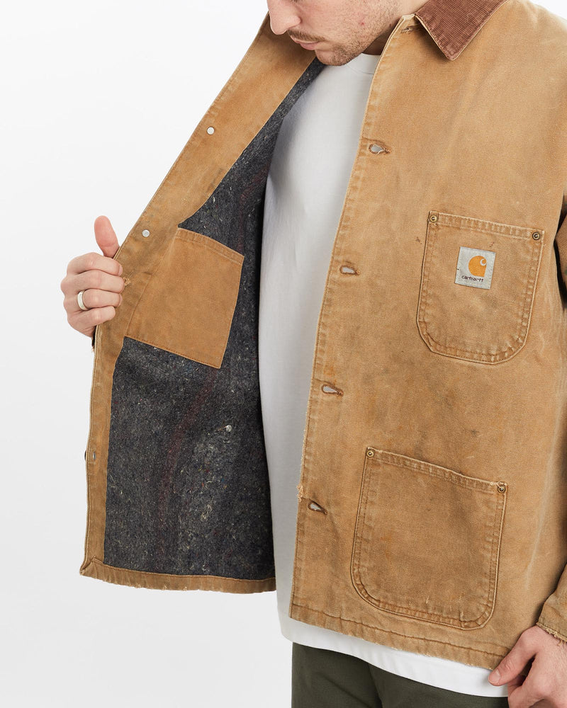 Vintage, Carhartt, Michigan', Jacket, The Real Deal, size extra large, colour Beige, newtown, sydney, australia, thrift store, opshop, preloved, secondhand, sustainable, retro, antique, 70s, 80s, 90s, 2000s, 00s, fashion, clothing, streetwear, trendy, garment, style, boutique, store, shop, archive, sale, cheap, best, top, Jackets