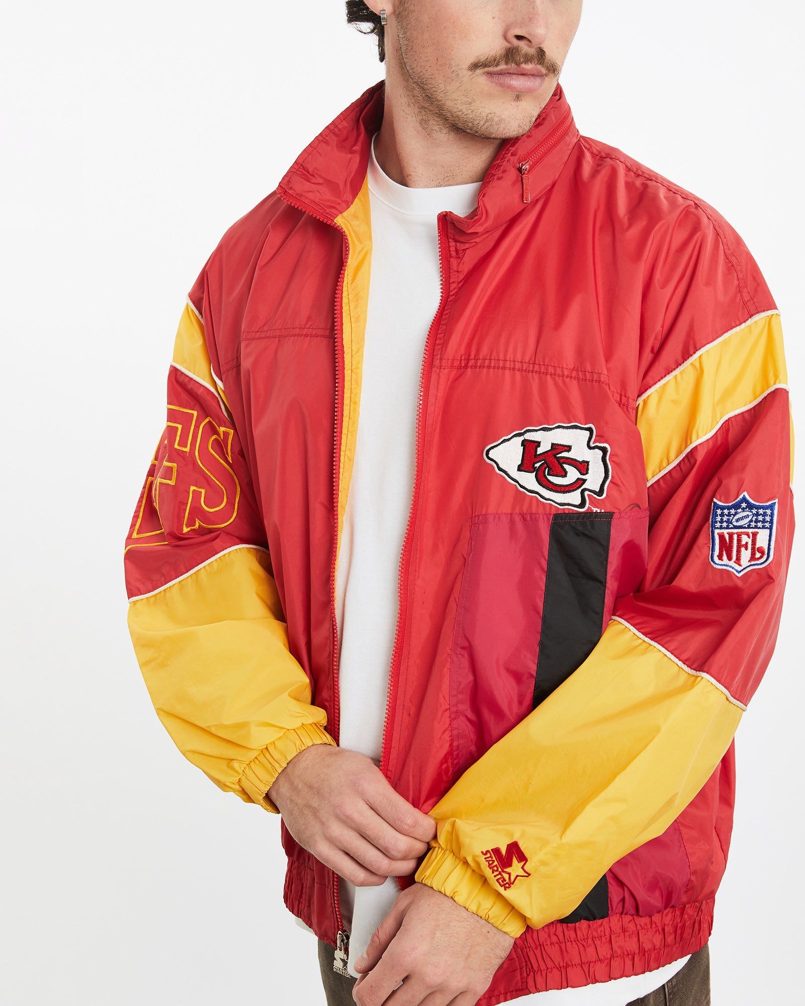Vintage 90s NFL Kansas City Chiefs Windbreaker Jacket XL