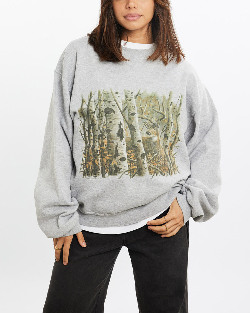 Vintage, 1996, Dear, Wildlife, Sweatshirt, The Real Deal, size extra small, colour Multicolour, newtown, sydney, australia, thrift store, opshop, preloved, secondhand, sustainable, retro, antique, 70s, 80s, 90s, 2000s, 00s, fashion, clothing, streetwear, trendy, garment, style, boutique, store, shop, archive, sale, cheap, best, top, Sweats and hoodies