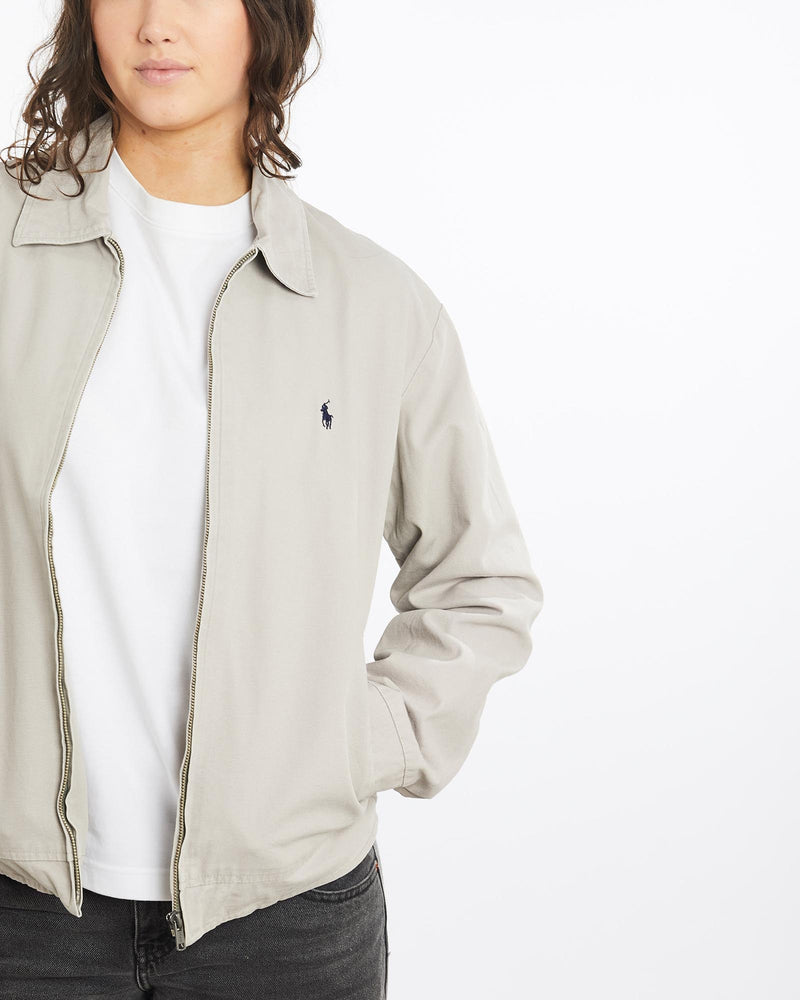 Vintage, 90s, Polo, Ralph, Lauren, Harrington, Jacket, The Real Deal, size medium, colour Grey, newtown, sydney, australia, thrift store, opshop, preloved, secondhand, sustainable, retro, antique, 70s, 80s, 90s, 2000s, 00s, fashion, clothing, streetwear, trendy, garment, style, boutique, store, shop, archive, sale, cheap, best, top, Jackets