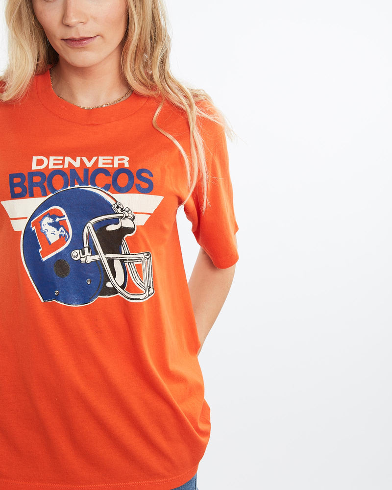 Vintage, 80s, NFL, Denver, Broncos, Tee, The Real Deal, size medium, colour Orange, newtown, sydney, australia, thrift store, opshop, preloved, secondhand, sustainable, retro, antique, 70s, 80s, 90s, 2000s, 00s, fashion, clothing, streetwear, trendy, garment, style, boutique, store, shop, archive, sale, cheap, best, top, T-Shirts