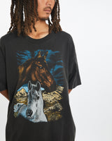 Vintage 90s Horse Wildlife Tee <br>L , The Real Deal , newtown, sydney, australia, thrift store, opshop, preloved, secondhand, sustainable, retro, antique, 70s, 80s, 90s, 2000s, 00s, fashion, clothing, streetwear, trendy, garment, style, boutique, store, shop, archive, sale, cheap, best, top
