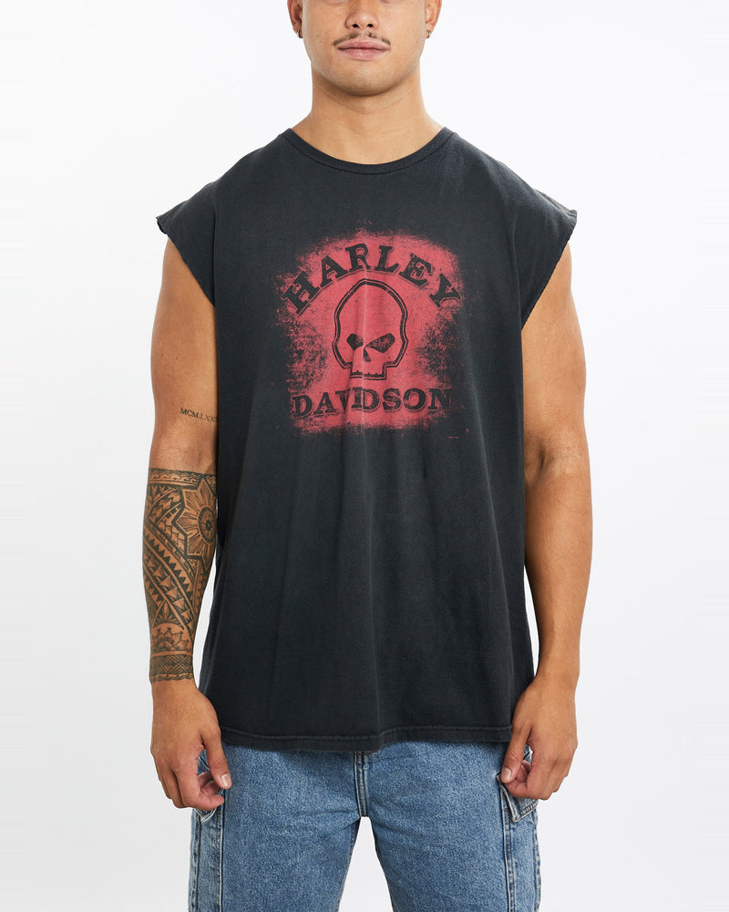 Vintage, Harley, Davidson, Tank, The Real Deal, size extra large, colour Grey, newtown, sydney, australia, thrift store, opshop, preloved, secondhand, sustainable, retro, antique, 70s, 80s, 90s, 2000s, 00s, fashion, clothing, streetwear, trendy, garment, style, boutique, store, shop, archive, sale, cheap, best, top, T-Shirts
