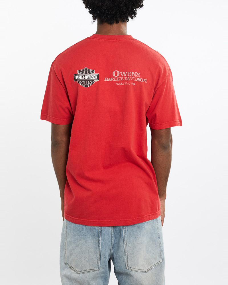 Vintage, Harley, Davidson, Tee, The Real Deal, size large, colour Red, newtown, sydney, australia, thrift store, opshop, preloved, secondhand, sustainable, retro, antique, 70s, 80s, 90s, 2000s, 00s, fashion, clothing, streetwear, trendy, garment, style, boutique, store, shop, archive, sale, cheap, best, top, T-Shirts