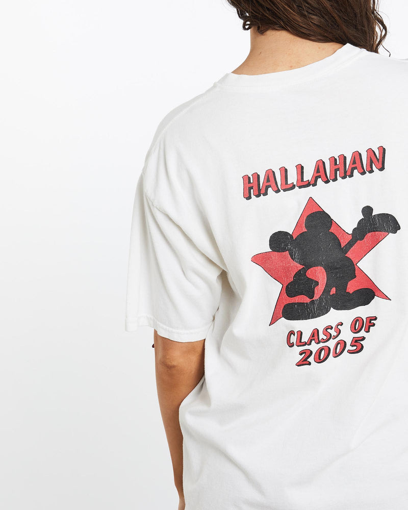 Vintage, 90s, Disney, Mickey, Mouse, Hallahan, Idol', Tee, The Real Deal, size medium, colour White, newtown, sydney, australia, thrift store, opshop, preloved, secondhand, sustainable, retro, antique, 70s, 80s, 90s, 2000s, 00s, fashion, clothing, streetwear, trendy, garment, style, boutique, store, shop, archive, sale, cheap, best, top, T-Shirts