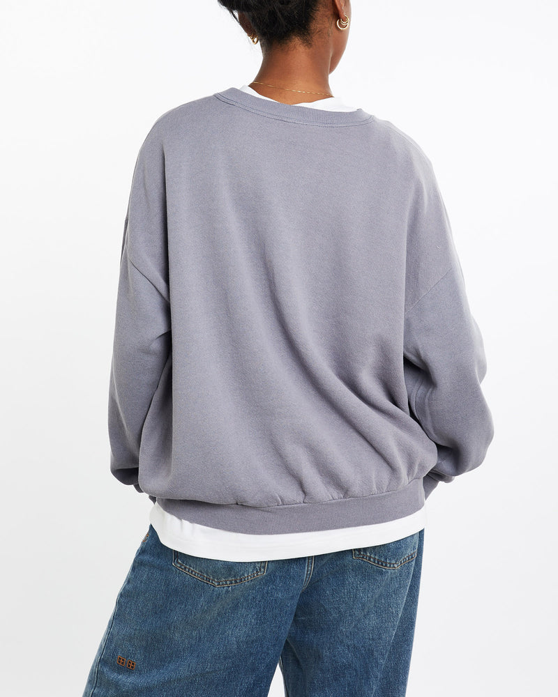 Vintage, 90s, Wolf, Wildlife, Sweatshirt, The Real Deal, size medium, colour Purple, newtown, sydney, australia, thrift store, opshop, preloved, secondhand, sustainable, retro, antique, 70s, 80s, 90s, 2000s, 00s, fashion, clothing, streetwear, trendy, garment, style, boutique, store, shop, archive, sale, cheap, best, top, Sweats and hoodies