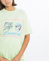 Vintage, 1990, MLB, Toronto, Blue, Jays, Tee, The Real Deal, size medium, colour Green, newtown, sydney, australia, thrift store, opshop, preloved, secondhand, sustainable, retro, antique, 70s, 80s, 90s, 2000s, 00s, fashion, clothing, streetwear, trendy, garment, style, boutique, store, shop, archive, sale, cheap, best, top, T-Shirts