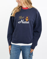 Vintage, 90s, Disney, Winnie, The, Pooh, Best, Nana', Sweatshirt, The Real Deal, size medium, colour Navy, newtown, sydney, australia, thrift store, opshop, preloved, secondhand, sustainable, retro, antique, 70s, 80s, 90s, 2000s, 00s, fashion, clothing, streetwear, trendy, garment, style, boutique, store, shop, archive, sale, cheap, best, top, Sweats and hoodies