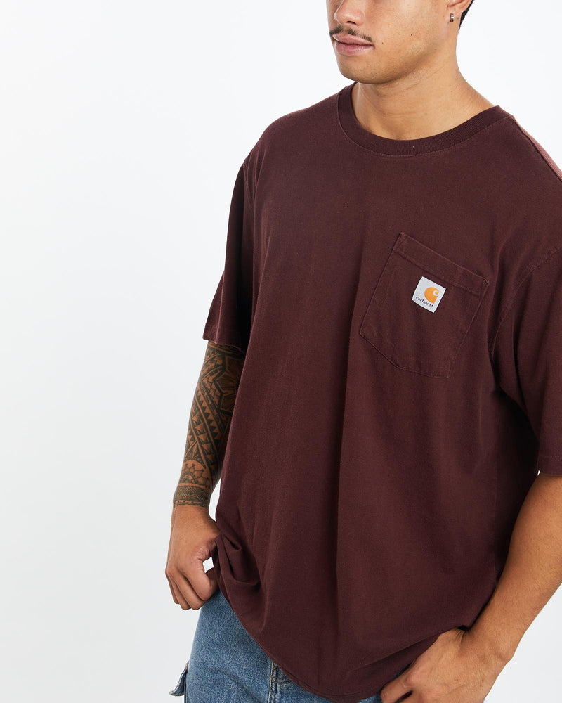 Vintage, Carhartt, Pocket, Tee, The Real Deal, size extra large, colour Brown, newtown, sydney, australia, thrift store, opshop, preloved, secondhand, sustainable, retro, antique, 70s, 80s, 90s, 2000s, 00s, fashion, clothing, streetwear, trendy, garment, style, boutique, store, shop, archive, sale, cheap, best, top, T-Shirts