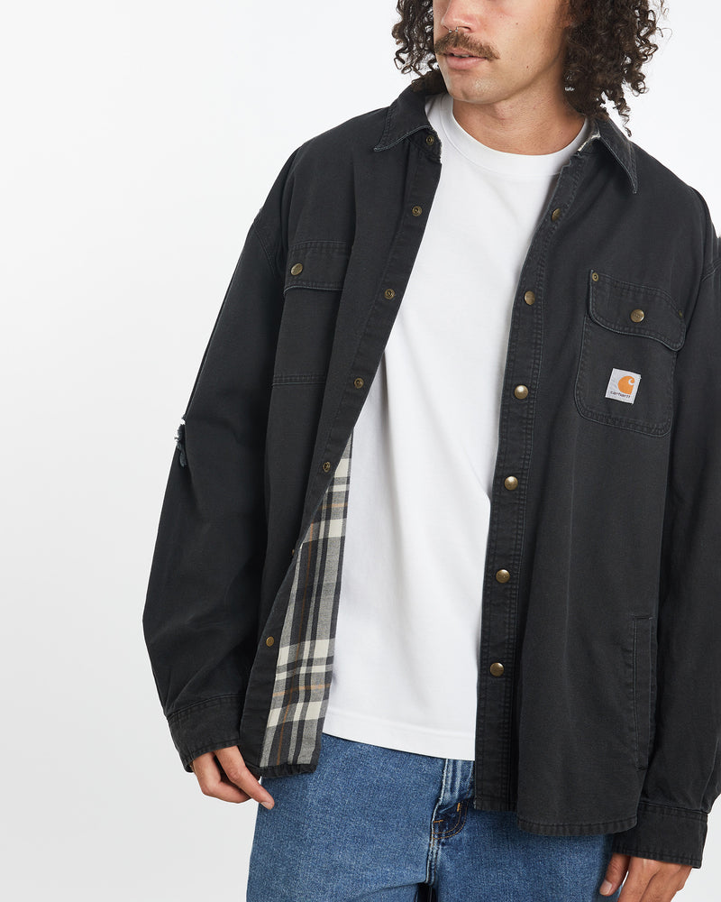 Vintage 90s Carhartt Flannel Lined Button Up Shirt <br>XXL , The Real Deal , newtown, sydney, australia, thrift store, opshop, preloved, secondhand, sustainable, retro, antique, 70s, 80s, 90s, 2000s, 00s, fashion, clothing, streetwear, trendy, garment, style, boutique, store, shop, archive, sale, cheap, best, top